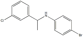 4-bromo-N-[1-(3-chlorophenyl)ethyl]aniline 구조식 이미지