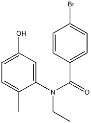 4-bromo-N-ethyl-N-(5-hydroxy-2-methylphenyl)benzamide 구조식 이미지