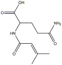 4-carbamoyl-2-(3-methylbut-2-enamido)butanoic acid 구조식 이미지