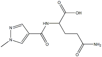 4-carbamoyl-2-[(1-methyl-1H-pyrazol-4-yl)formamido]butanoic acid 구조식 이미지