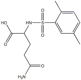 4-carbamoyl-2-[(2,5-dimethylbenzene)sulfonamido]butanoic acid 구조식 이미지