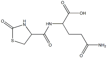 4-carbamoyl-2-[(2-oxo-1,3-thiazolidin-4-yl)formamido]butanoic acid 구조식 이미지