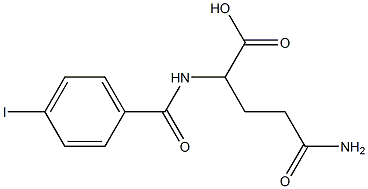 4-carbamoyl-2-[(4-iodophenyl)formamido]butanoic acid 구조식 이미지