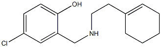 4-chloro-2-({[2-(cyclohex-1-en-1-yl)ethyl]amino}methyl)phenol Structure