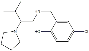 4-chloro-2-({[3-methyl-2-(pyrrolidin-1-yl)butyl]amino}methyl)phenol Structure