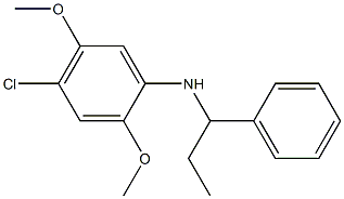 4-chloro-2,5-dimethoxy-N-(1-phenylpropyl)aniline 구조식 이미지