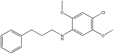 4-chloro-2,5-dimethoxy-N-(3-phenylpropyl)aniline 구조식 이미지