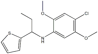 4-chloro-2,5-dimethoxy-N-[1-(thiophen-2-yl)propyl]aniline Structure