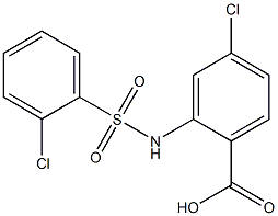 4-chloro-2-[(2-chlorobenzene)sulfonamido]benzoic acid Structure