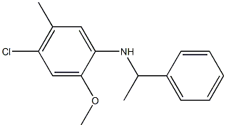 4-chloro-2-methoxy-5-methyl-N-(1-phenylethyl)aniline 구조식 이미지