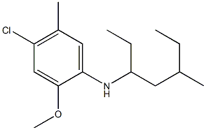 4-chloro-2-methoxy-5-methyl-N-(5-methylheptan-3-yl)aniline Structure