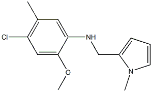 4-chloro-2-methoxy-5-methyl-N-[(1-methyl-1H-pyrrol-2-yl)methyl]aniline Structure