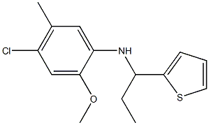 4-chloro-2-methoxy-5-methyl-N-[1-(thiophen-2-yl)propyl]aniline 구조식 이미지