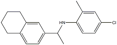 4-chloro-2-methyl-N-[1-(5,6,7,8-tetrahydronaphthalen-2-yl)ethyl]aniline Structure