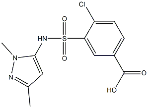 4-chloro-3-[(1,3-dimethyl-1H-pyrazol-5-yl)sulfamoyl]benzoic acid 구조식 이미지