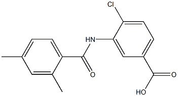 4-chloro-3-[(2,4-dimethylbenzene)amido]benzoic acid 구조식 이미지