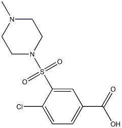 4-chloro-3-[(4-methylpiperazine-1-)sulfonyl]benzoic acid Structure