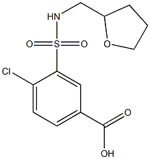4-chloro-3-[(oxolan-2-ylmethyl)sulfamoyl]benzoic acid Structure