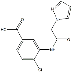 4-chloro-3-[2-(1H-pyrazol-1-yl)acetamido]benzoic acid Structure