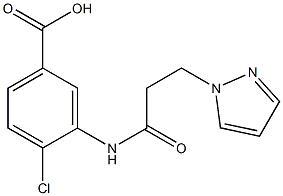 4-chloro-3-[3-(1H-pyrazol-1-yl)propanamido]benzoic acid Structure