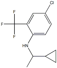 4-chloro-N-(1-cyclopropylethyl)-2-(trifluoromethyl)aniline 구조식 이미지
