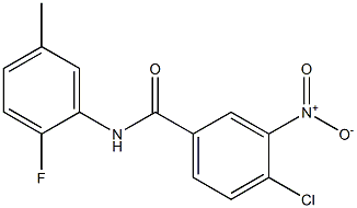 4-chloro-N-(2-fluoro-5-methylphenyl)-3-nitrobenzamide 구조식 이미지