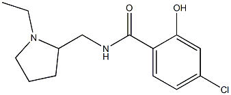 4-chloro-N-[(1-ethylpyrrolidin-2-yl)methyl]-2-hydroxybenzamide Structure