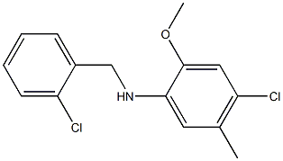4-chloro-N-[(2-chlorophenyl)methyl]-2-methoxy-5-methylaniline Structure