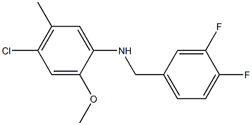 4-chloro-N-[(3,4-difluorophenyl)methyl]-2-methoxy-5-methylaniline Structure