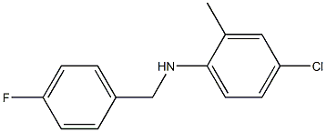 4-chloro-N-[(4-fluorophenyl)methyl]-2-methylaniline 구조식 이미지