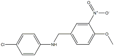 4-chloro-N-[(4-methoxy-3-nitrophenyl)methyl]aniline Structure