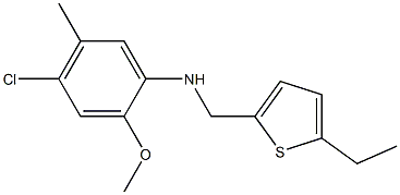 4-chloro-N-[(5-ethylthiophen-2-yl)methyl]-2-methoxy-5-methylaniline 구조식 이미지