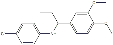 4-chloro-N-[1-(3,4-dimethoxyphenyl)propyl]aniline Structure