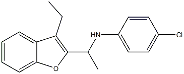 4-chloro-N-[1-(3-ethyl-1-benzofuran-2-yl)ethyl]aniline Structure
