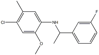 4-chloro-N-[1-(3-fluorophenyl)ethyl]-2-methoxy-5-methylaniline 구조식 이미지