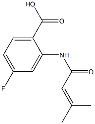 4-fluoro-2-(3-methylbut-2-enamido)benzoic acid 구조식 이미지