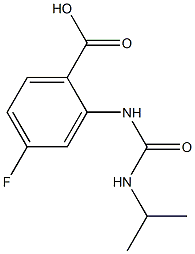 4-fluoro-2-[(propan-2-ylcarbamoyl)amino]benzoic acid 구조식 이미지