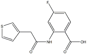 4-fluoro-2-[2-(thiophen-3-yl)acetamido]benzoic acid 구조식 이미지