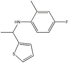 4-fluoro-2-methyl-N-[1-(thiophen-2-yl)ethyl]aniline Structure