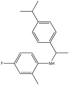 4-fluoro-2-methyl-N-{1-[4-(propan-2-yl)phenyl]ethyl}aniline Structure