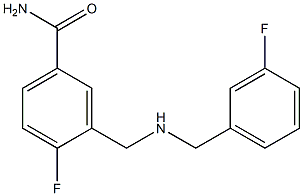 4-fluoro-3-({[(3-fluorophenyl)methyl]amino}methyl)benzamide 구조식 이미지