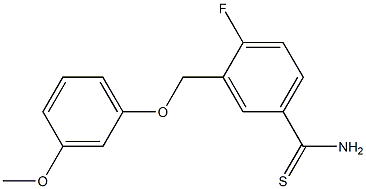 4-fluoro-3-(3-methoxyphenoxymethyl)benzene-1-carbothioamide 구조식 이미지