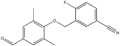 4-fluoro-3-(4-formyl-2,6-dimethylphenoxymethyl)benzonitrile Structure