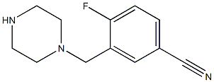 4-fluoro-3-(piperazin-1-ylmethyl)benzonitrile 구조식 이미지