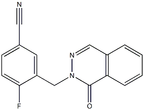 4-fluoro-3-[(1-oxophthalazin-2(1H)-yl)methyl]benzonitrile Structure