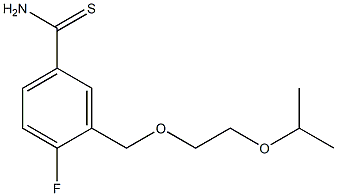 4-fluoro-3-[(2-isopropoxyethoxy)methyl]benzenecarbothioamide 구조식 이미지
