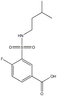 4-fluoro-3-[(3-methylbutyl)sulfamoyl]benzoic acid 구조식 이미지