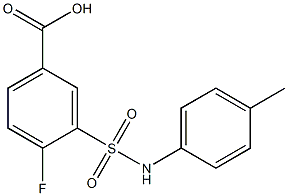 4-fluoro-3-[(4-methylphenyl)sulfamoyl]benzoic acid 구조식 이미지