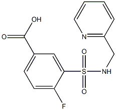4-fluoro-3-[(pyridin-2-ylmethyl)sulfamoyl]benzoic acid 구조식 이미지
