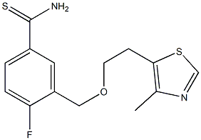 4-fluoro-3-{[2-(4-methyl-1,3-thiazol-5-yl)ethoxy]methyl}benzene-1-carbothioamide 구조식 이미지